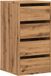 vidaXL Ladekast 40x41x76 cm bewerkt hout artisanaal eikenkleurig