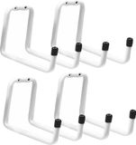 Amig Crochets muraux pour garage/grenier - 4x - métal - blanc - H12 cm x L17.5 cm