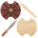 Baker Ross FE458 Gladiator Houten Zwaard en Schild - Pak van 2