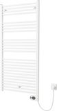 Plieger Elba Radiateur sèche-serviettes électrique – Chauffe-serviettes – Avec thermostat à horloge – 126,2 cm x 60 cm – 700 Watt – Blanc