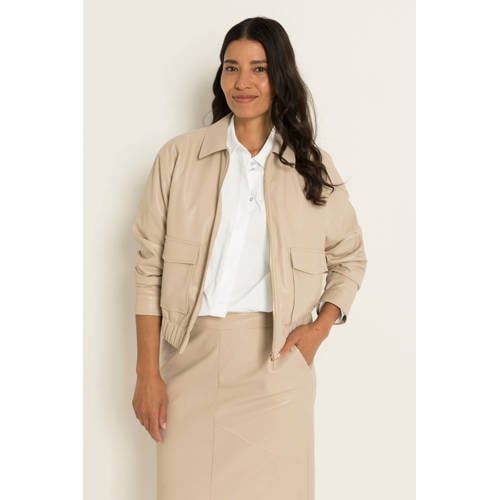 Claudia Sträter CLAUDIA BY CLAUDIA STRÄTER imitatieleren jas - beige