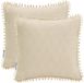 AmeliaHome Meadore Decoratieve kussenhoezen 45x45 cm - Beige