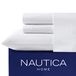 Nautica - 2 eenpersoonsbedden XL-lakenset, katoenen percal beddengoedset, knapperig en cool, benodigdheden voor slaapzaal (wit, 2 aparte bedden)