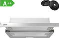 CIARRA CBCS6906D - Vlakscherm Afzuigkap - 60cm RVS – Inclusief set koolstoffilters - 370m3 – Energieklasse A++