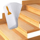 Relaxdays Trapmatten - set van 15 - 15x60 cm - antislip - transparant