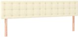 vidaXL Hoofdbord 160x5x78/88 cm Kunstleer Crèmekleurig