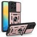 Motorola Coque Hybride à Anneau Rotatif avec Protection pour Appareil Photo - Rose Doré