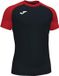 Joma T-shirt Teamwork Noir/Rouge Polyester Manches Courtes Col Rond Coupe Droite Homme