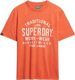 Superdry Machined Goods Workwear T-shirt Heren Oranje Maat L