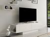 Mobistoxx MATURAZI Meuble tv-hifi 2 portes blanc avec étagères murales