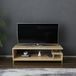 Hanah Home Stijlvolle tv-standaard, goud & oak, 120 x 44,6 x 37,6 cm