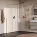 Brauer Void - Inloopdouche - Helder Glas - 140 x 200 cm - incl. Glascoating - PVD Koper Geborsteld