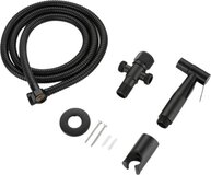 Draagbare Bidet Sproeier - RVS - Zwart - Set 2