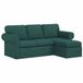 vidaXL Bank Donkergroen Stof 195 x 138 x 80 cm