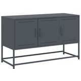 Meuble TV 100,5x39x60,5 cm acier couleur anthracite