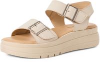 Tamaris - Dames - Plateau sandalen - Beige - Suède - Sleehak - 41
