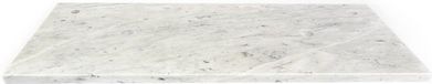 Saniclass Dia Wastafelblad - 120x46cm - 2 kraangaten - Marmer - Wit Gepolijst