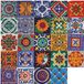 Umelee Tegelstickers 48 stuks, 20x20cm, Zelfklevend, Waterdicht, PVC, Marokkaanse Stijl, Muurstickers