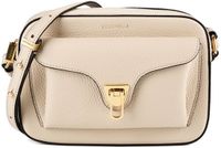 Coccinelle Leren schoudertas Beat Soft Camera Bag Sandshell beige