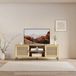 en.casa Meuble TV Lukhomso 152x40x54 cm couleur chêne et noir
