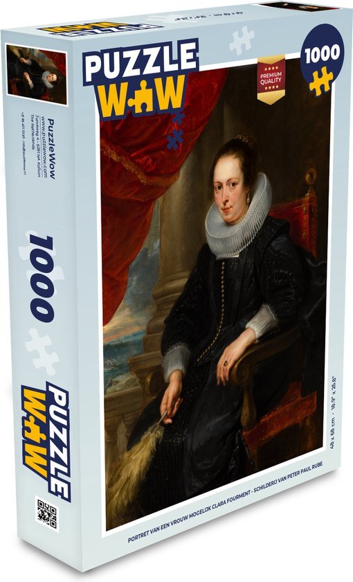 MuchoWow Puzzel een vrouw mogelijk Clara Fourment - Schilderij van Peter Paul Rubens - Legpuzzel - Puzzel 1000 stukjes volwassenen - Sinterklaas cadeautjes - Sinterklaas voor grote kinderen