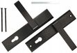 Merkloos / Sans marque KOTARBAU Deurkruk Set Zwart 90mm met Lang Schild