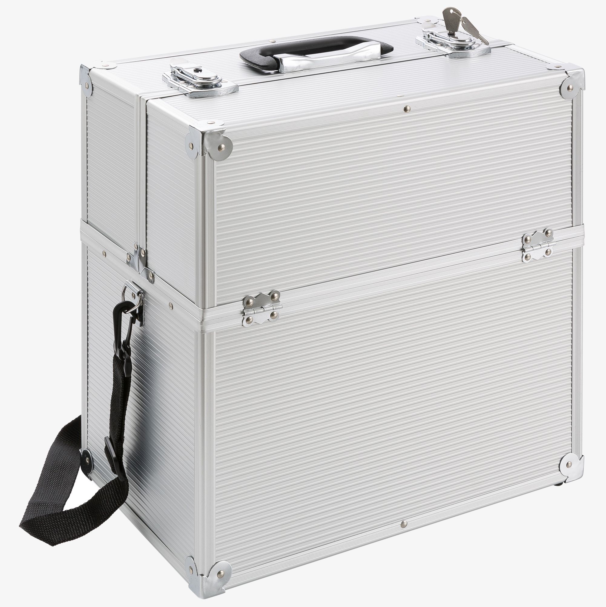 Arebos Cosmeticakoffer | Zilver | 26L | Aluminium | 39x36x23cm