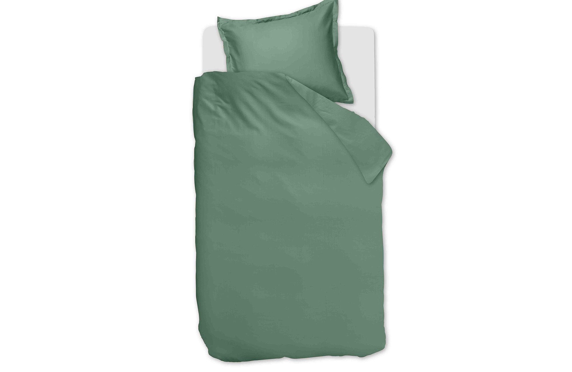Ambiante Swiss Sense Ambiante Satin Dekbedovertrek Uni Grey Green