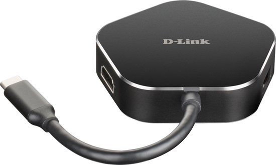 D-Link DUB-M420 - Notebook Dock & Poortreplicator - Zwart, Zilver