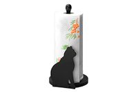 Maximex Papierrolhouder Kat, Hout, Zwart, 15 x 30 x 15 cm