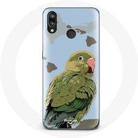 Maniacase Etui voor Huawei P20 Lite Parkieten Vogels groen
