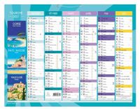 Exacompta - 34314E - halfjaarkalender met illustratie toerisme - 29,5 x 22 cm - januari tot december 2025 - willekeurige weergave