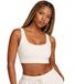 Nike Débardeur court en molleton Sportswear Chill pour femme, logo Swoosh, coton, beige FN2832-104