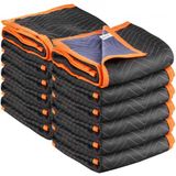 VEVOR Verhuisdekens 12 stuks, 72 x 40 inch (14,5 kg/dz) grote verpakkingsdekens met katoenen vulling, zware niet-geweven stof, gewatteerde bewegende deken voor verzending, inpakken, beschermen van