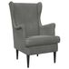vidaXL - Fauteuil - Gris foncé - Velours