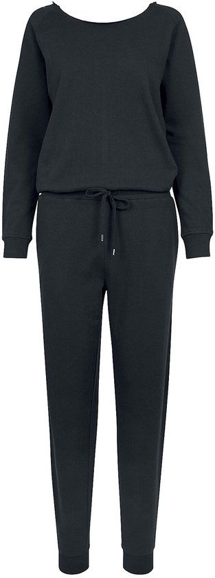 Urban Classics Long Sleeve Terry Dames Jumpsuit - Zwart - M