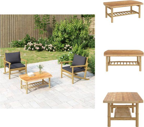 vidaXL Tuintafel 90x55x37 cm bamboe