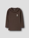 Name It meisjes rib top bruin lange mouw 116