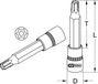 KS Tools 918.4007 3/8" CHROMEplus Douille pour embout Torx avec alésage, long, TB50