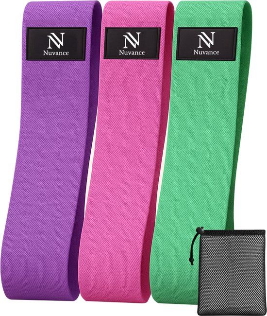 Nuvance Weerstandsbanden Set - 3 Delige Set - Fitness Elastiek