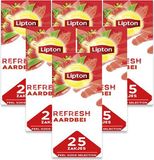 Lipton Feel Good Selection Strawberry - 150 Theezakjes - Zwarte Thee Aardbei - 6 x 25 Zakjes - Voordeelverpakking