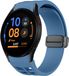 Wigento Samsung Galaxy Watch FE / 6 / 5 / 4 40mm: siliconen horlogeband met magnetische sluiting, blauw