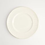 Tokyo Design Studio Nippon White Gold Rim Bord Wave - 23 cm - Wit met Gouden Rand