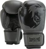 Super Pro Combat Gear Talent (kick)bokshandschoenen Zilver/Zwart 10oz