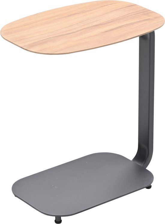 Garden Impressions Lucca laptop tafel - 45x30x51cm - carbon black - teaklook