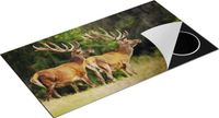 Chefcare Inductie Beschermer Twee Herten in het Bos met Grote Gewei - 95x55 cm - Multicolor