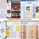 VEVOR Scrapbookpapier, 72 Vellen, 152 mm, Gemengde Set Speciaal Patroonpapier voor VEVOR Stans- en Reliëfmachines, Decoratief Papier voor Versieringen, Scrapbooking, Kaarten Maken en Knutselprojecten
