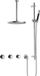 Hotbath Cobber - CB7067 - Inbouw Regendoucheset - Chroom - 2 Stopkranen - Thermostatisch - Plafondbuis 30 cm - Hoofddouche 300 mm - Staafhanddouche - Glijstang 900 mm - met M106 - Waterbesparend
