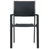 VidaXL 3099275 Ensemble de jardin noir plastique, acier