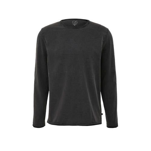 Q/S by s.Oliver regular fit longsleeve antraciet